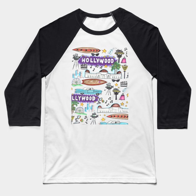 L.A California Baseball T-Shirt by Art_incolours